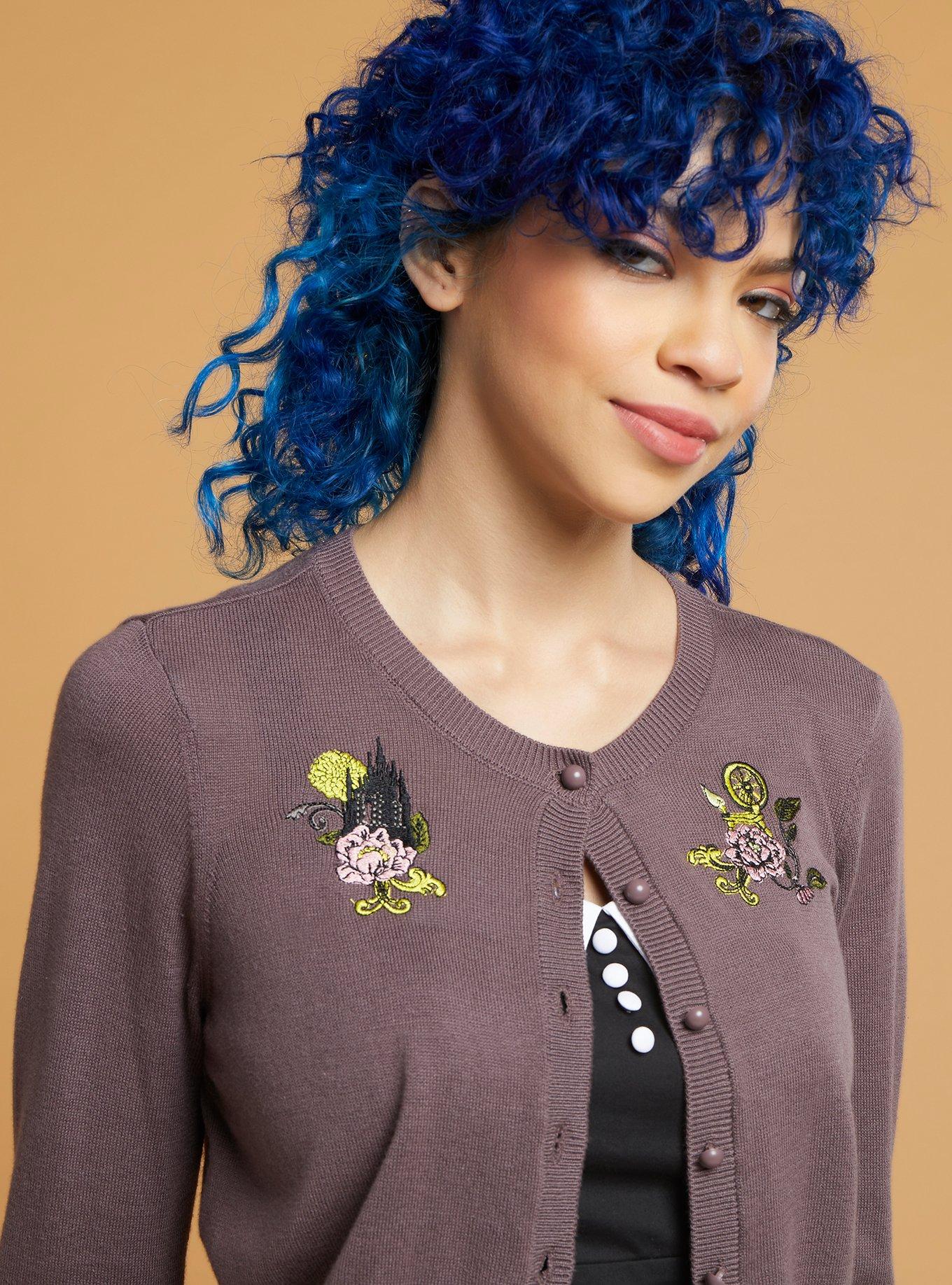 Her Universe Disney Sleeping Beauty Embroidered Crop Cardigan, MULTI, alternate