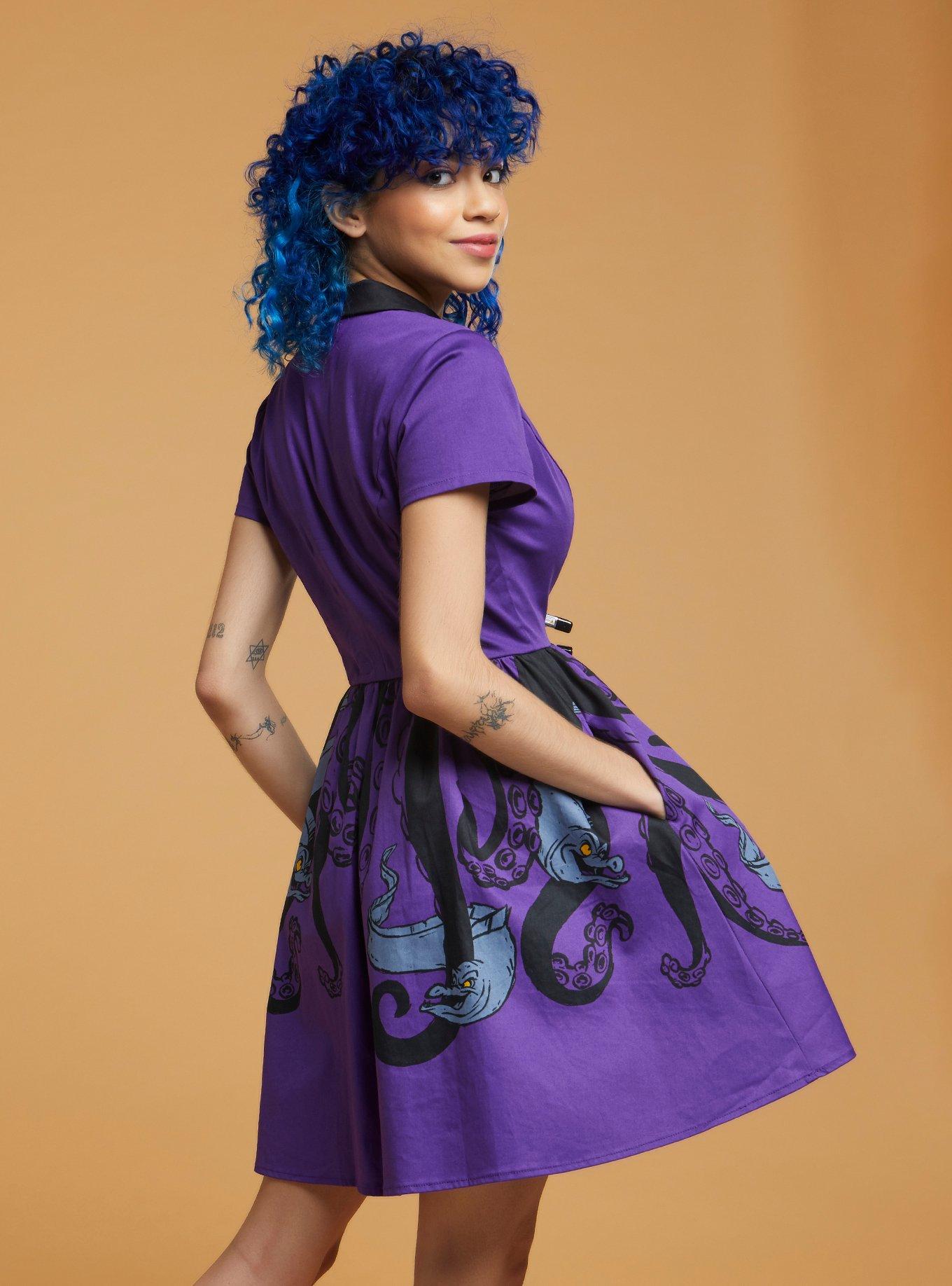 Her Universe Disney The Little Mermaid Ursula Collared Dress, MULTI, alternate