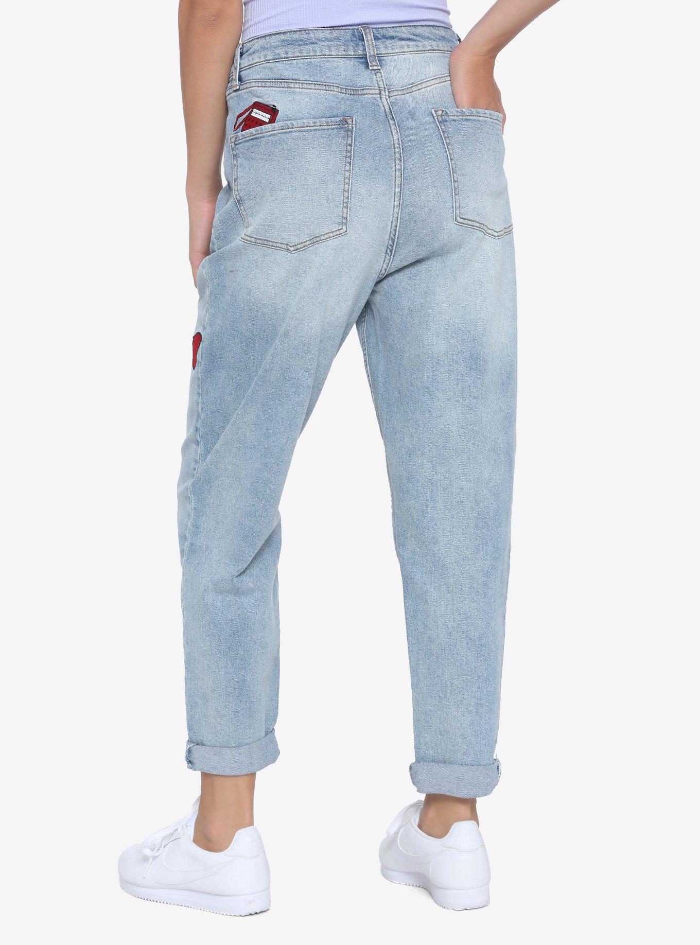 Her Universe Studio Ghibli Kiki's Delivery Service Embroidered Mom Jeans, MULTI, alternate