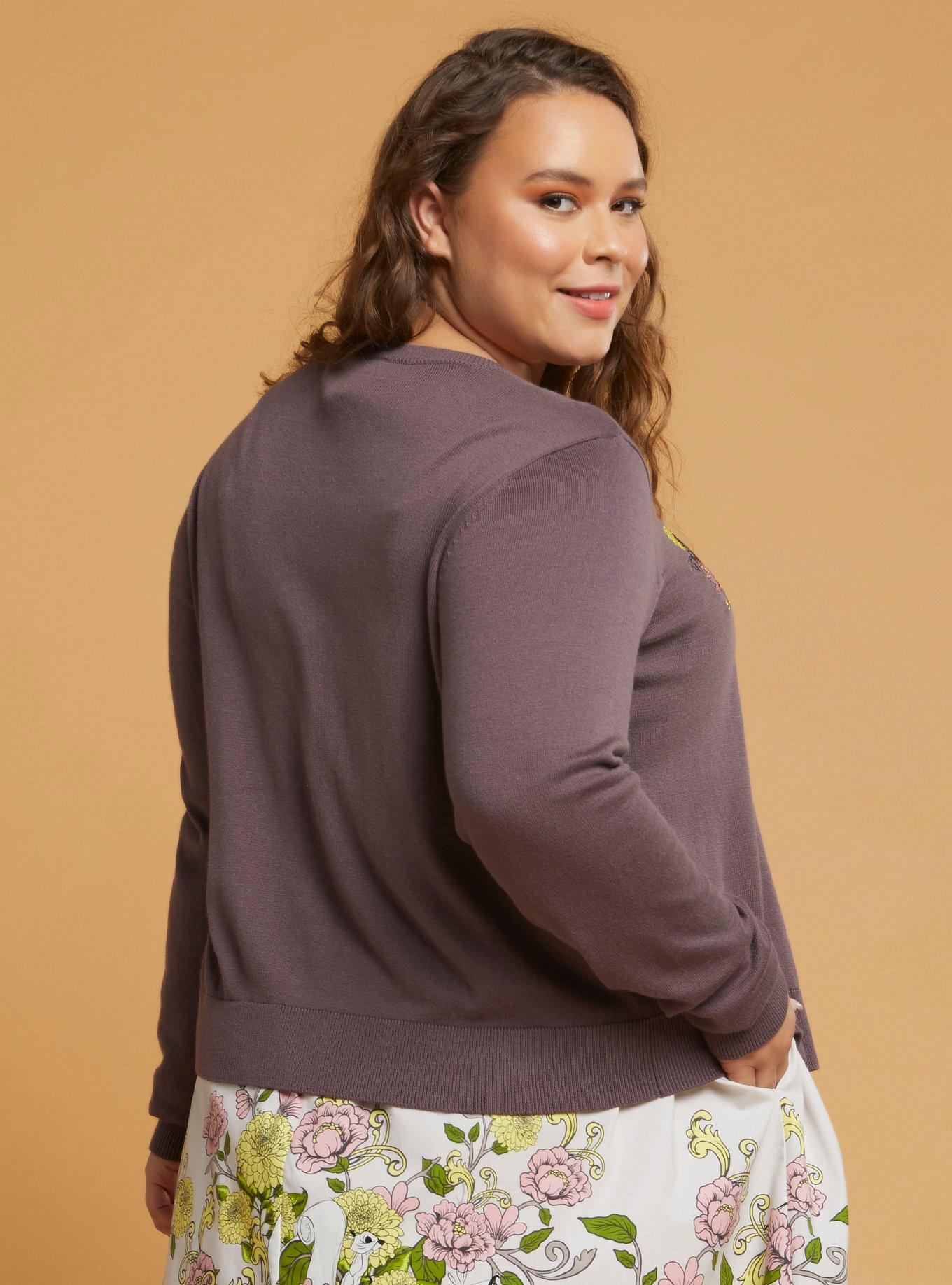 Her Universe Disney Sleeping Beauty Embroidered Crop Cardigan Plus Size, MULTI, alternate