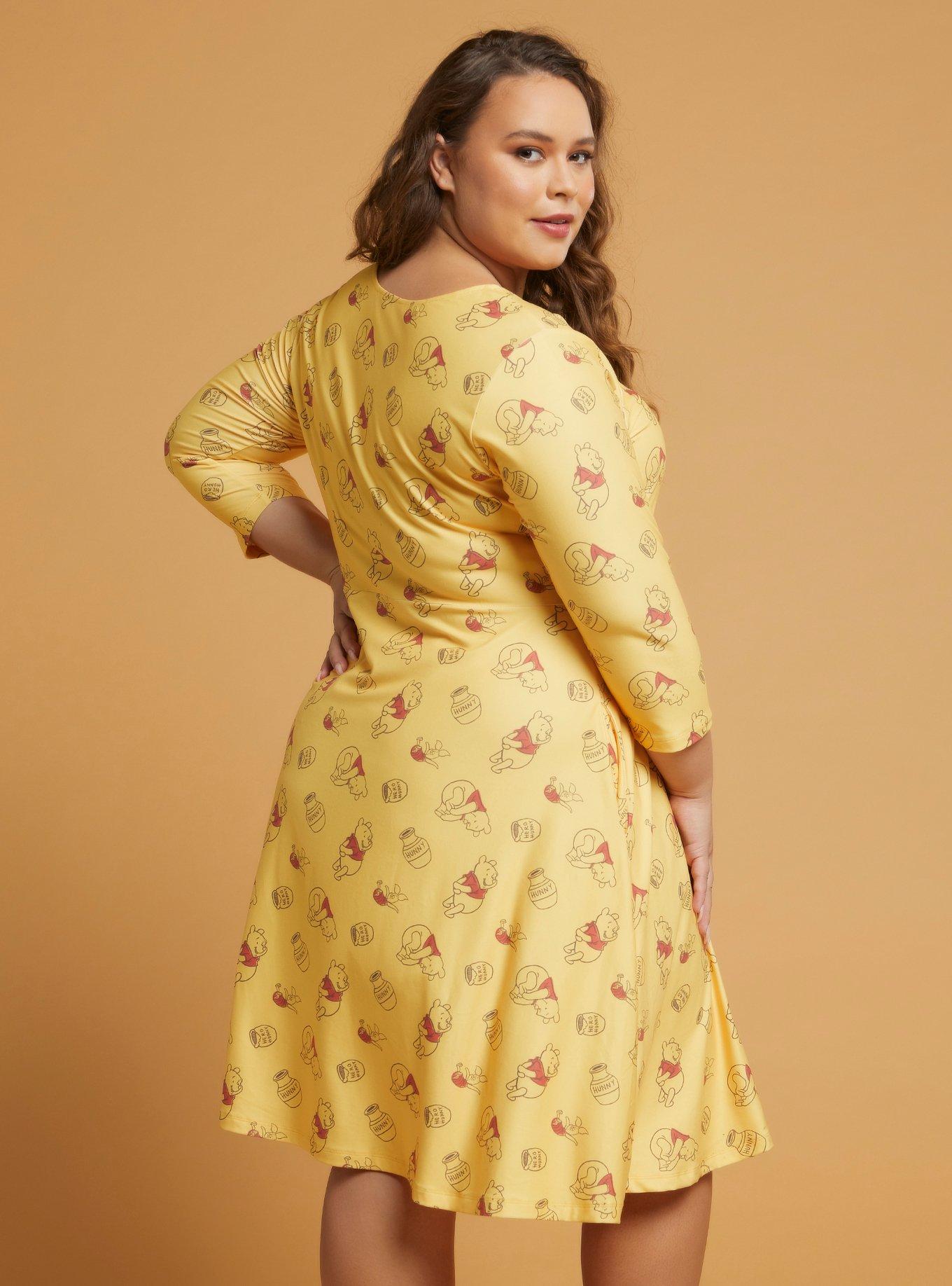 Her Universe Disney Winnie The Pooh Long-Sleeve Dress Plus Size, MULTI, alternate