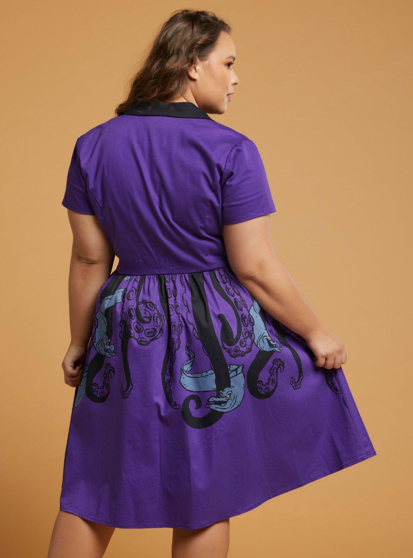 Her Universe Disney The Little Mermaid Ursula Collared Dress Plus Size, MULTI, alternate