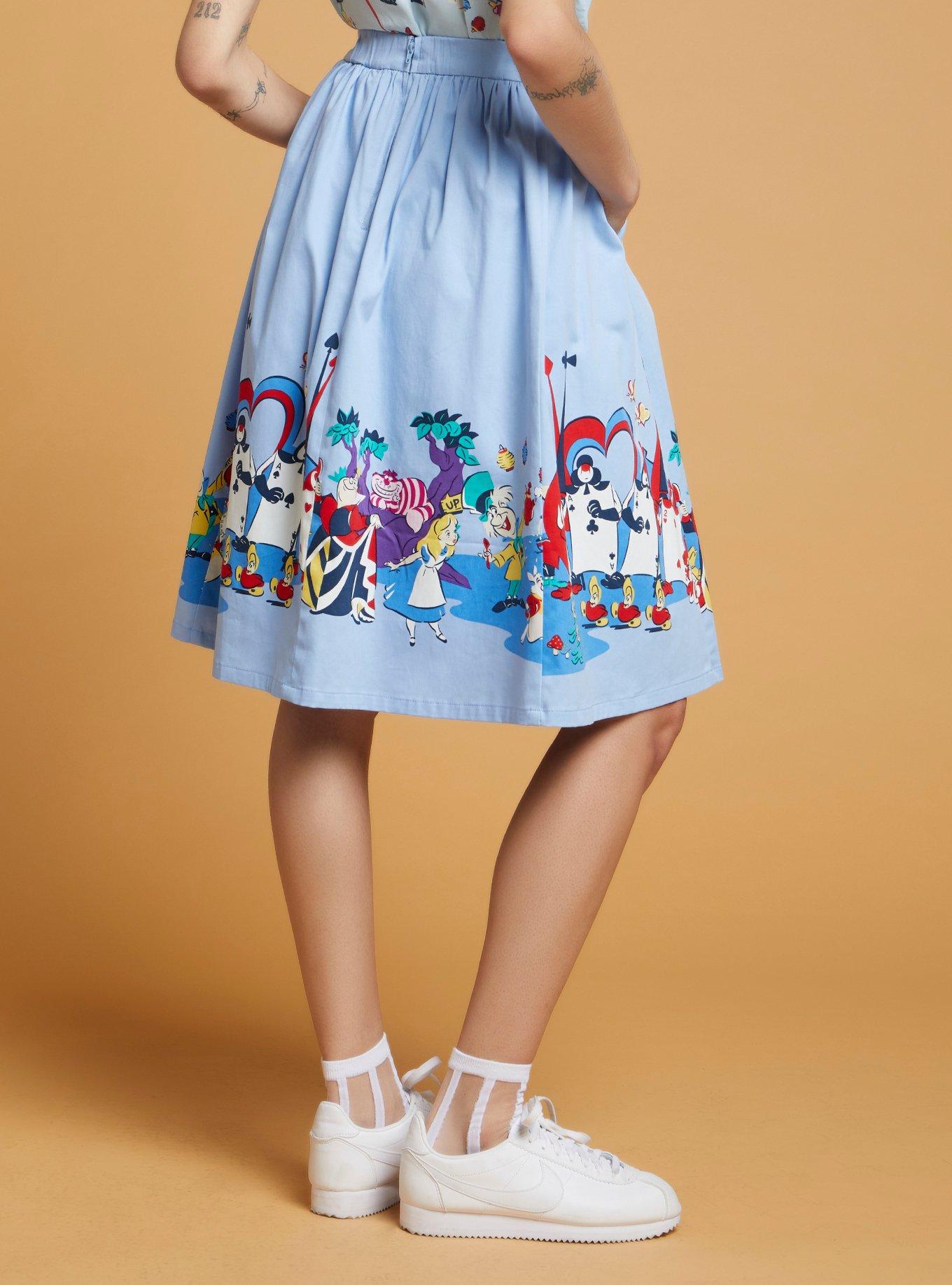 Her Universe Disney Alice In Wonderland Skirt, MULTI, alternate