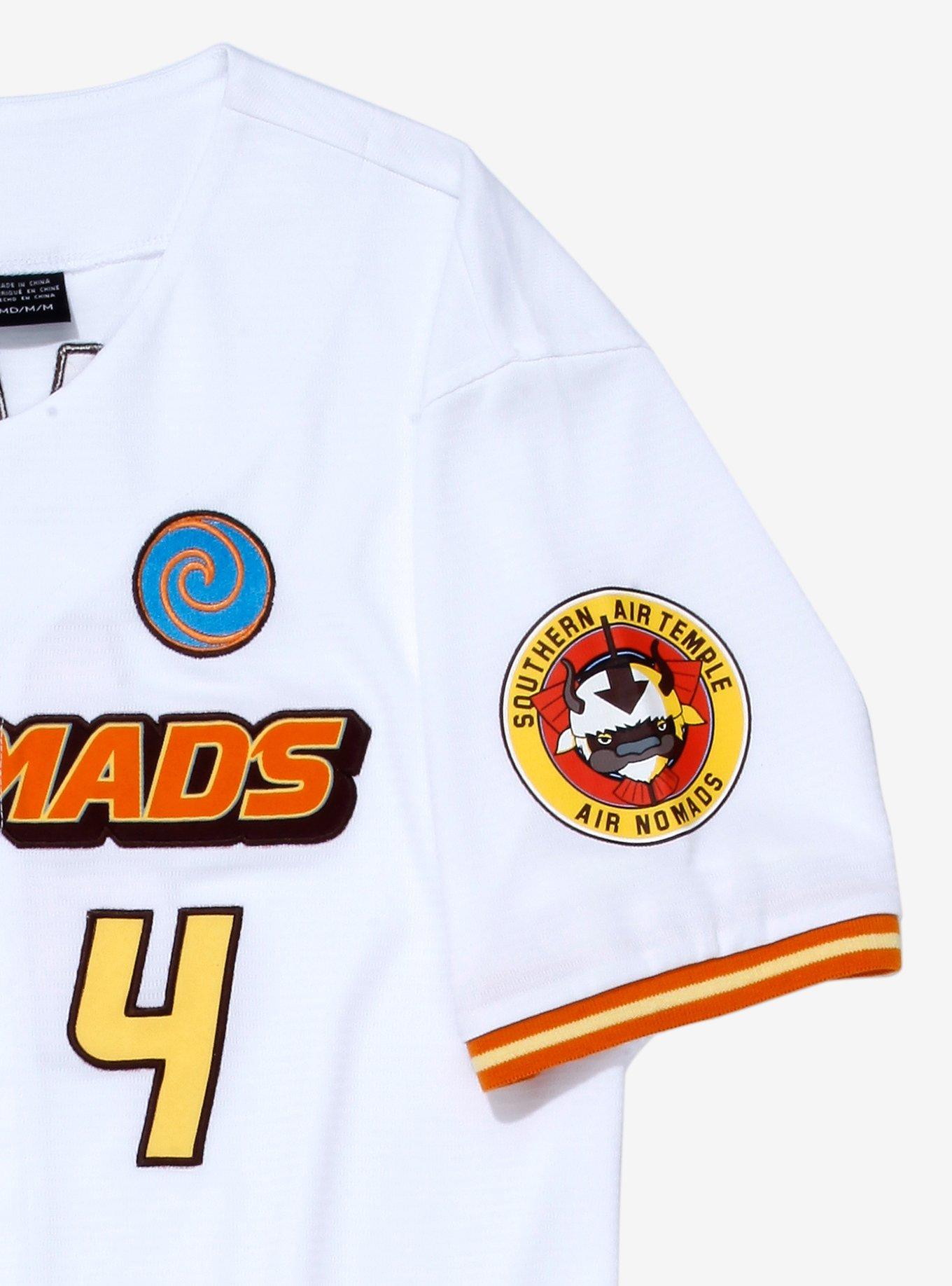 Avatar: The Last Airbender Aang Air Nomads Baseball Jersey - BoxLunch Exclusive, WHITE, alternate