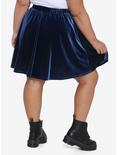 Blue Velvet Skater Skirt Plus Size, BLUE, alternate