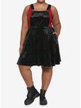 Black Velvet Skirtall Plus Size, BLACK, alternate