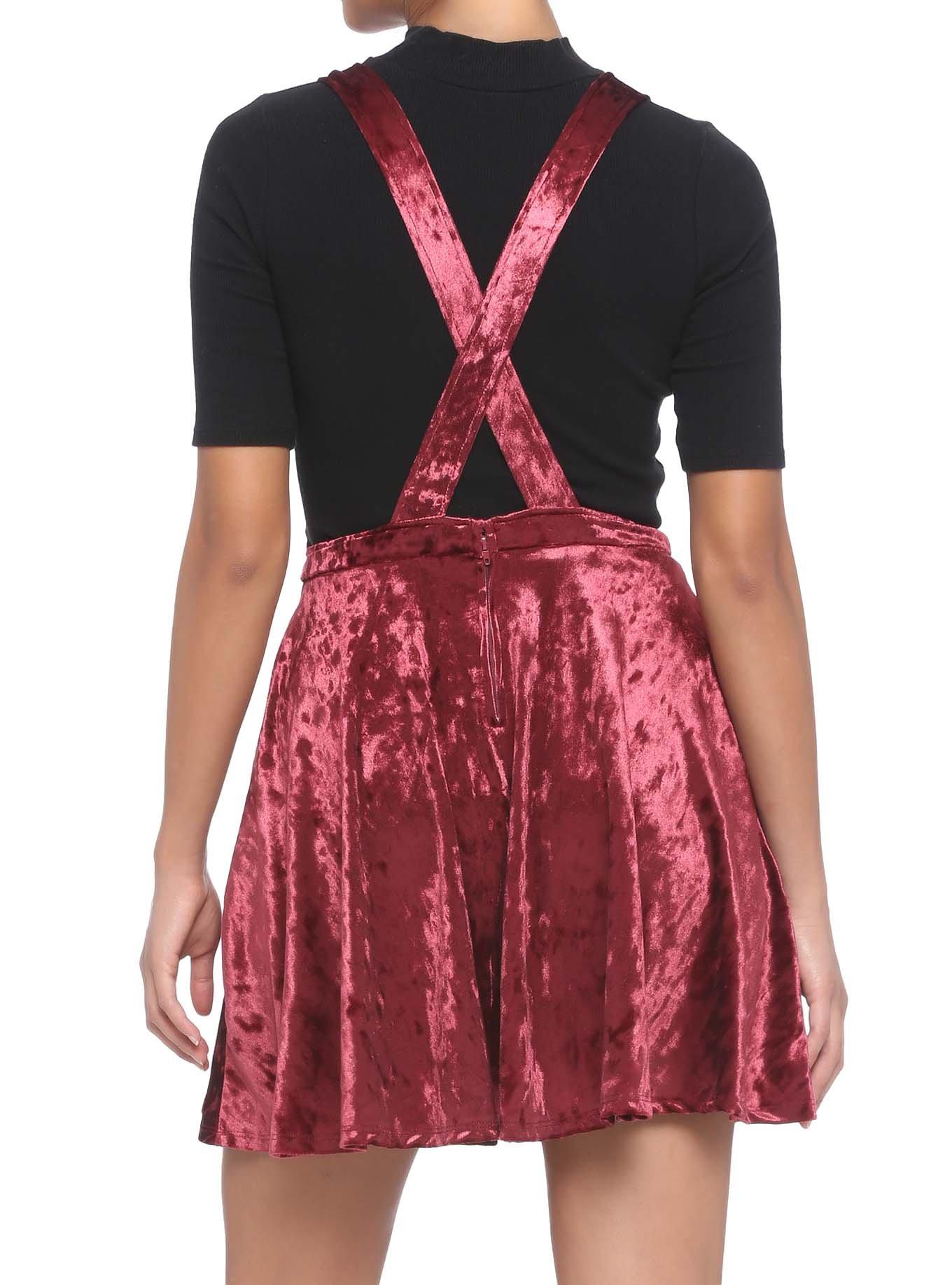 Burgundy Velvet Skirtall, BURGUNDY, alternate