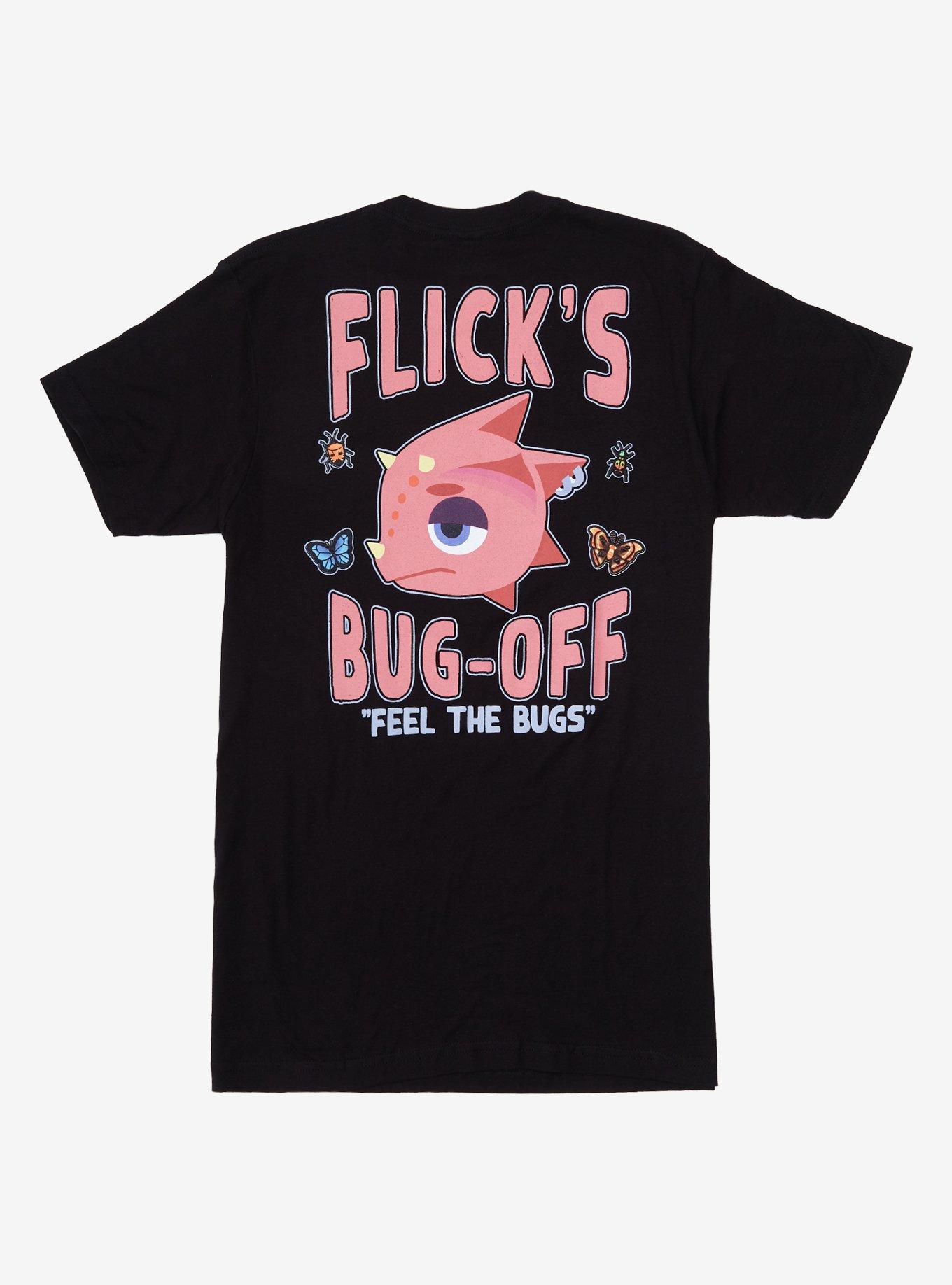 Animal Crossing: New Horizons Flicks's Bug-Off T-Shirt, BLACK, alternate