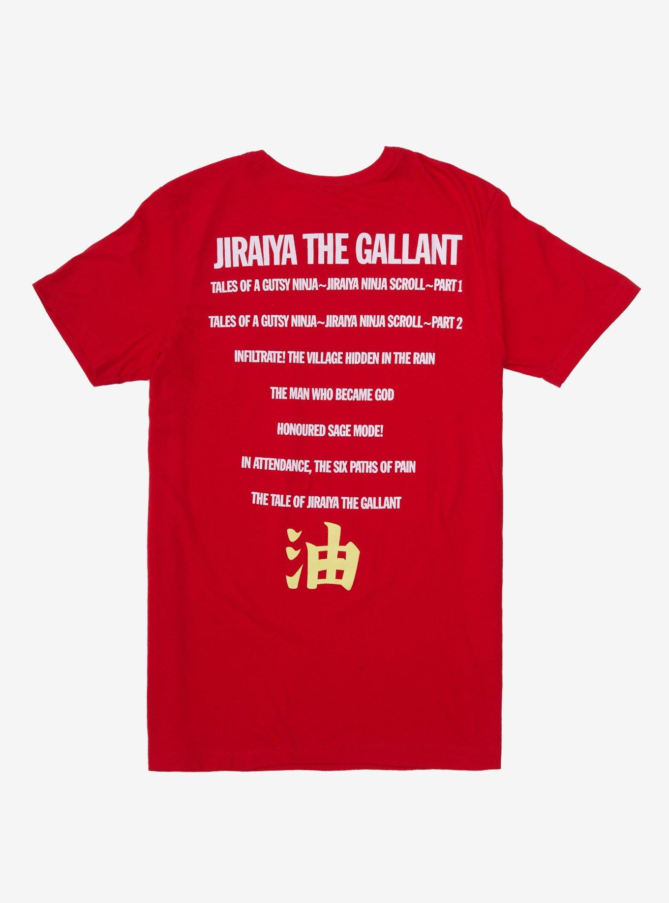 Naruto Shippuden Jiraiya The Gallant T-Shirt, RED, alternate