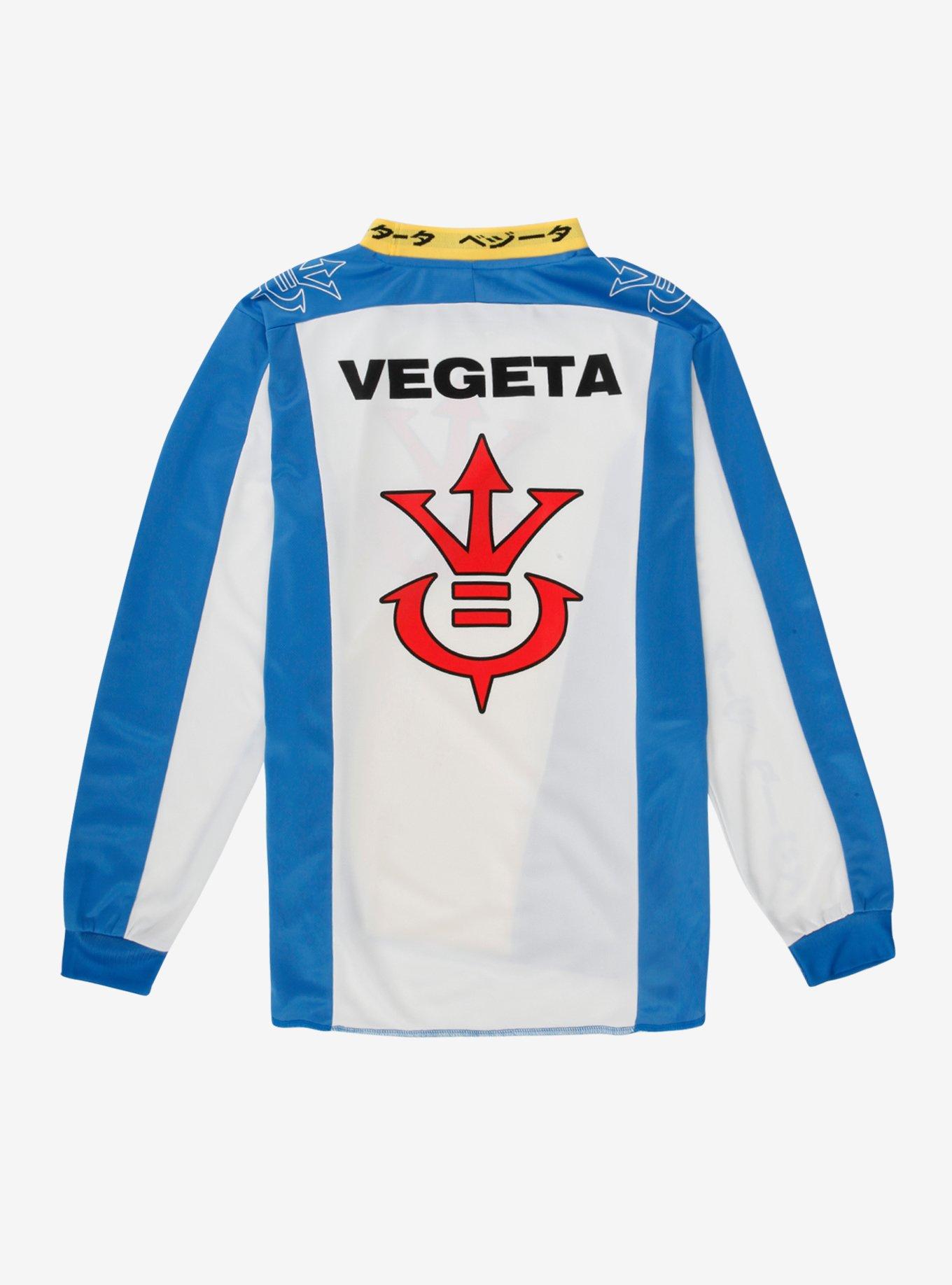 Dragon Ball Z Vegeta Katakana Motocross Jersey - BoxLunch Exclusive, WHITE, alternate