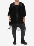 The Nightmare Before Christmas Jack Head Burnout Black Velvet Kimono Plus Size, , alternate