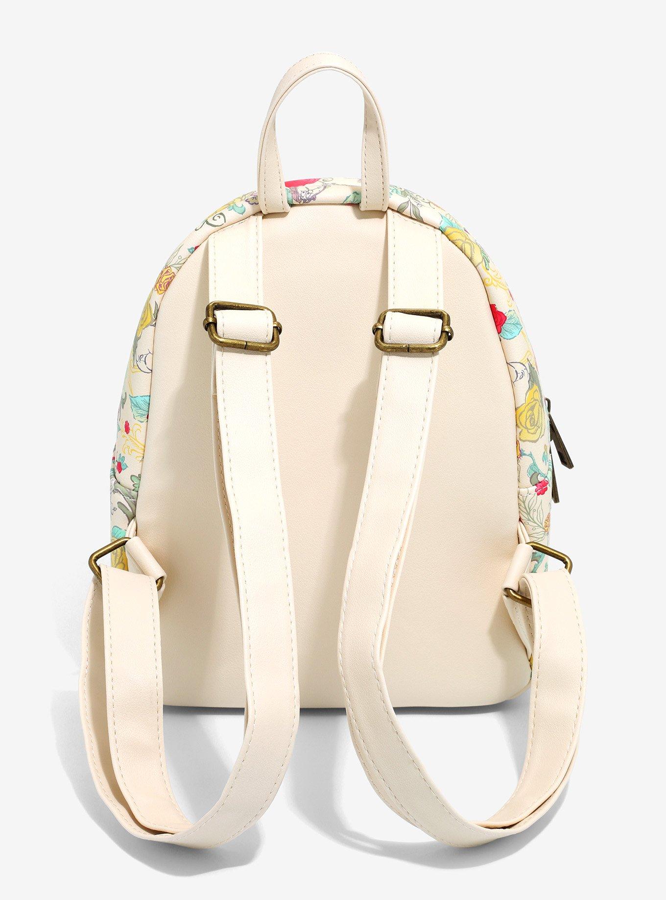 Loungefly Disney Beauty And The Beast Floral Character Mini Backpack, , alternate