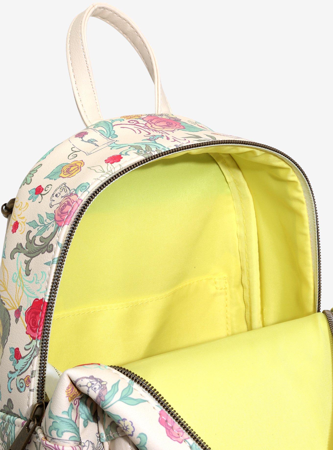Loungefly Disney Beauty And The Beast Floral Character Mini Backpack, , alternate