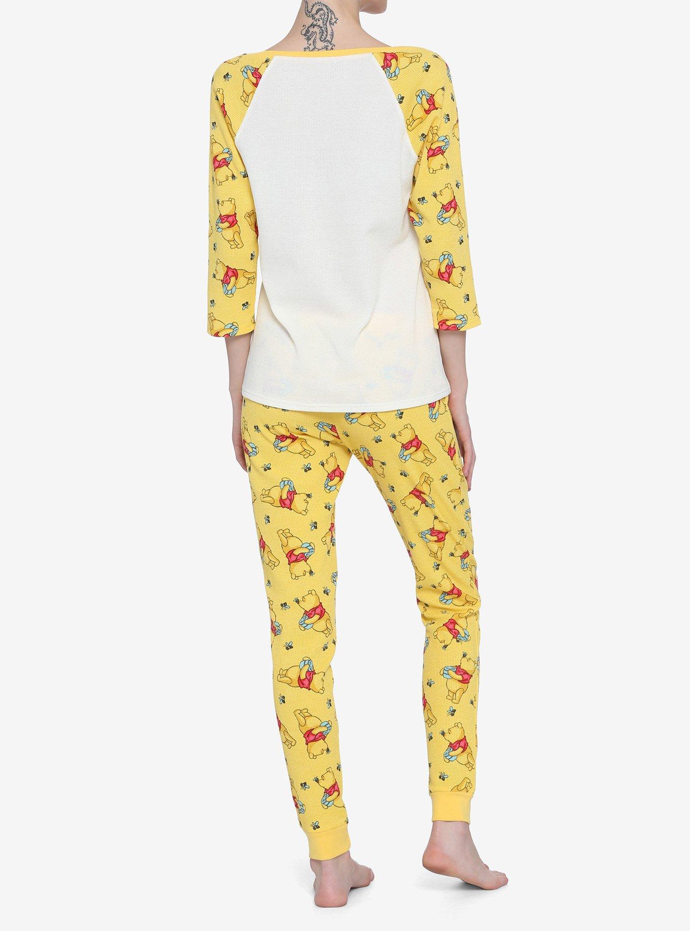 Disney Winnie The Pooh Girls Thermal Pajama Set, MULTI, alternate