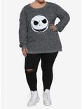 The Nightmare Before Jack Elbow Patch Girls Sweater Plus Size, MULTI, alternate