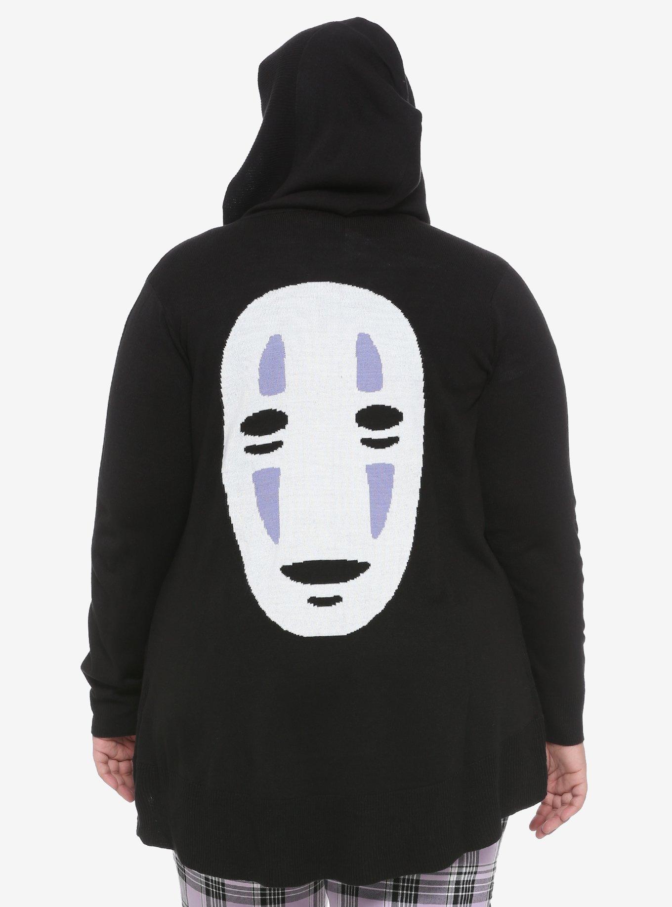 Her Universe Studio Ghibli Spirited Away No-Face Intarsia Hooded Cardigan Plus Size, MULTI, alternate