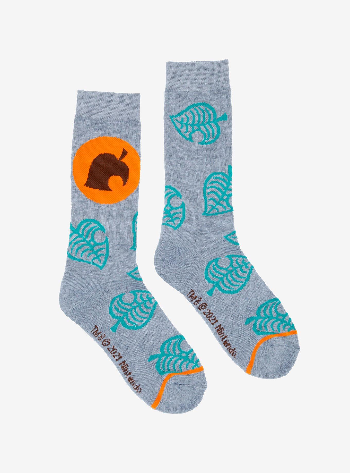 Animal Crossing Nook Inc. Leaf Crew Socks, , alternate