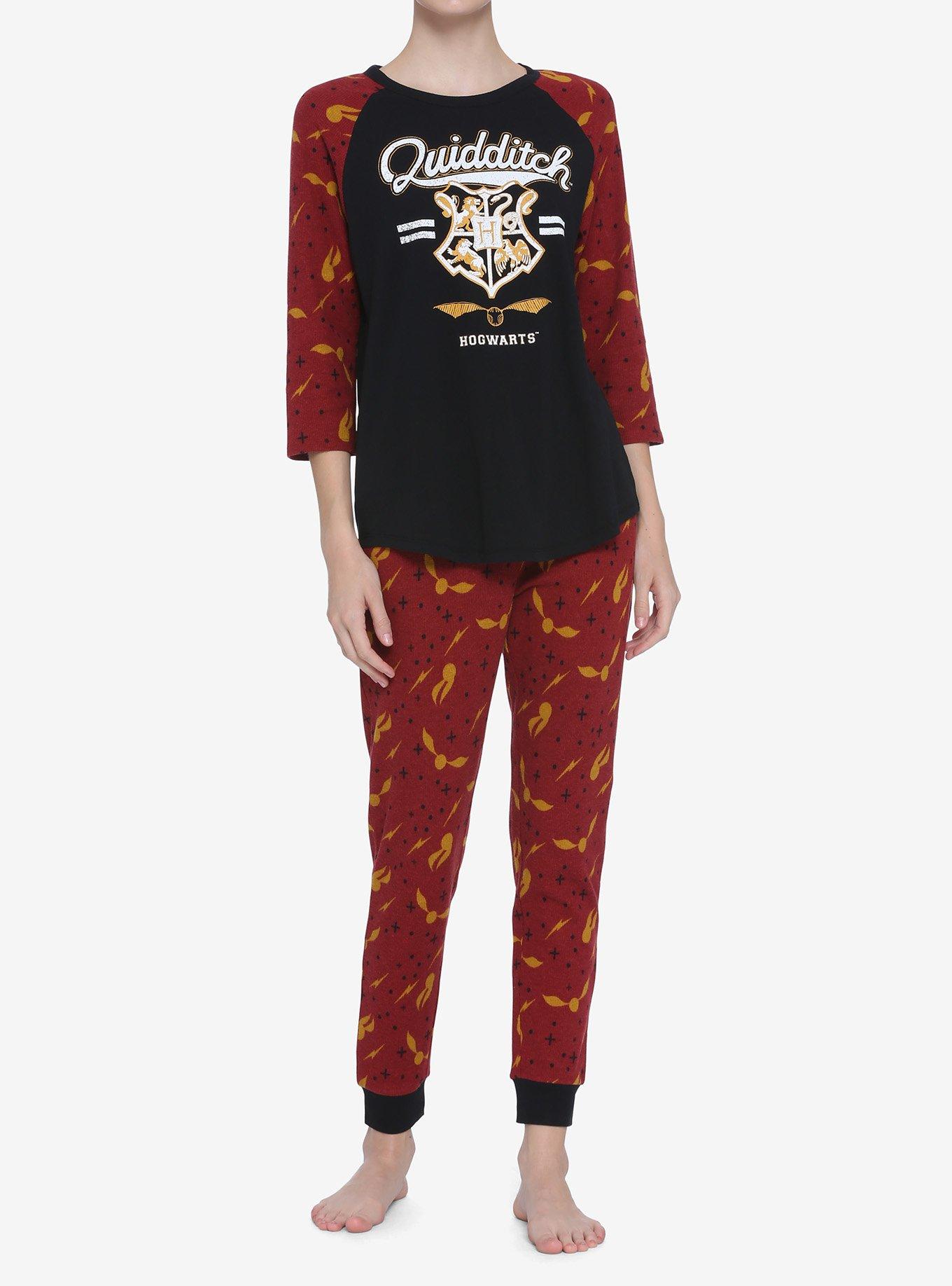 Harry Potter Quidditch Girls Thermal Pajama Set, MULTI, alternate