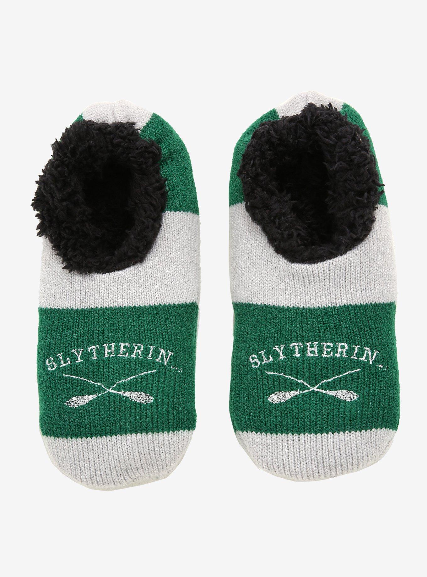 Harry Potter Slytherin Stripe Cozy Slippers, , alternate