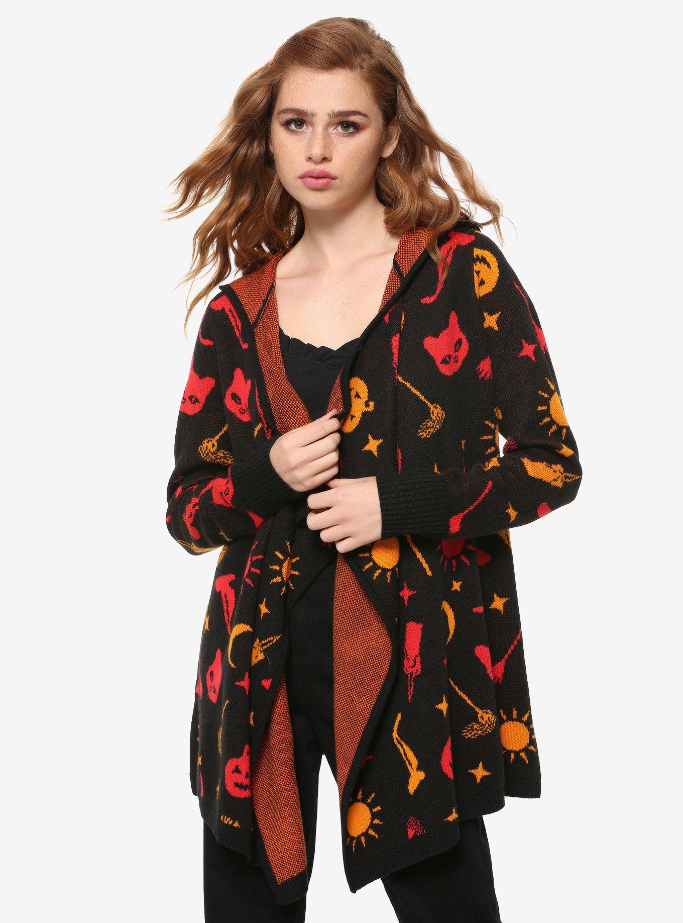 Her Universe Disney Hocus Pocus Dani Hooded Flyaway Cardigan, MULTI, alternate