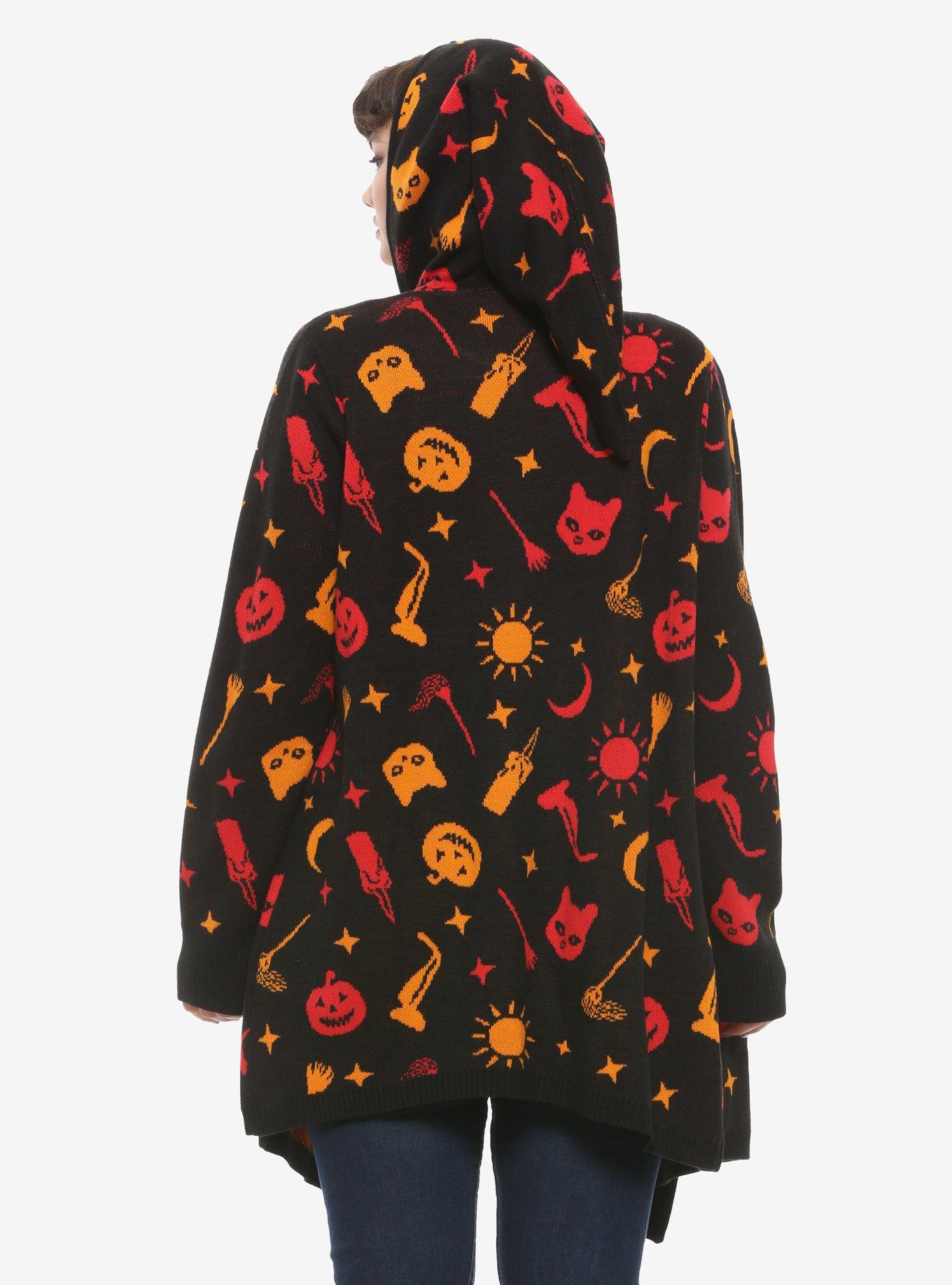 Her Universe Disney Hocus Pocus Dani Hooded Flyaway Cardigan Plus Size, MULTI, alternate