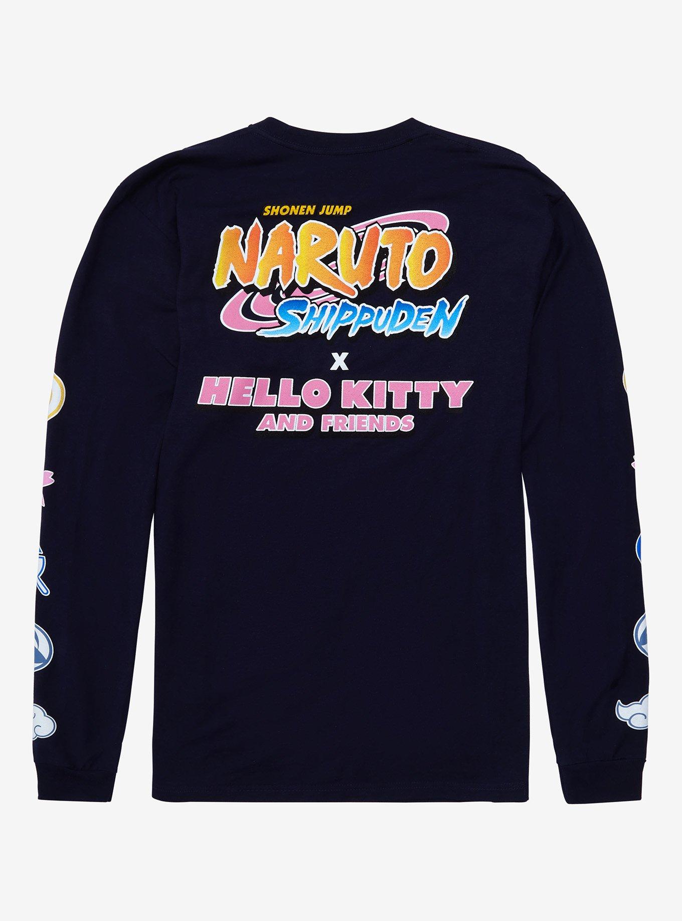 Naruto Shippuden x Hello Kitty and Friends Group Long Sleeve T-Shirt - BoxLunch Exclusive, NAVY, alternate