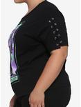 Her Universe Disney Hocus Pocus Billy Tarot Lace-Up Sleeve Girls T-Shirt Plus Size, MULTI, alternate