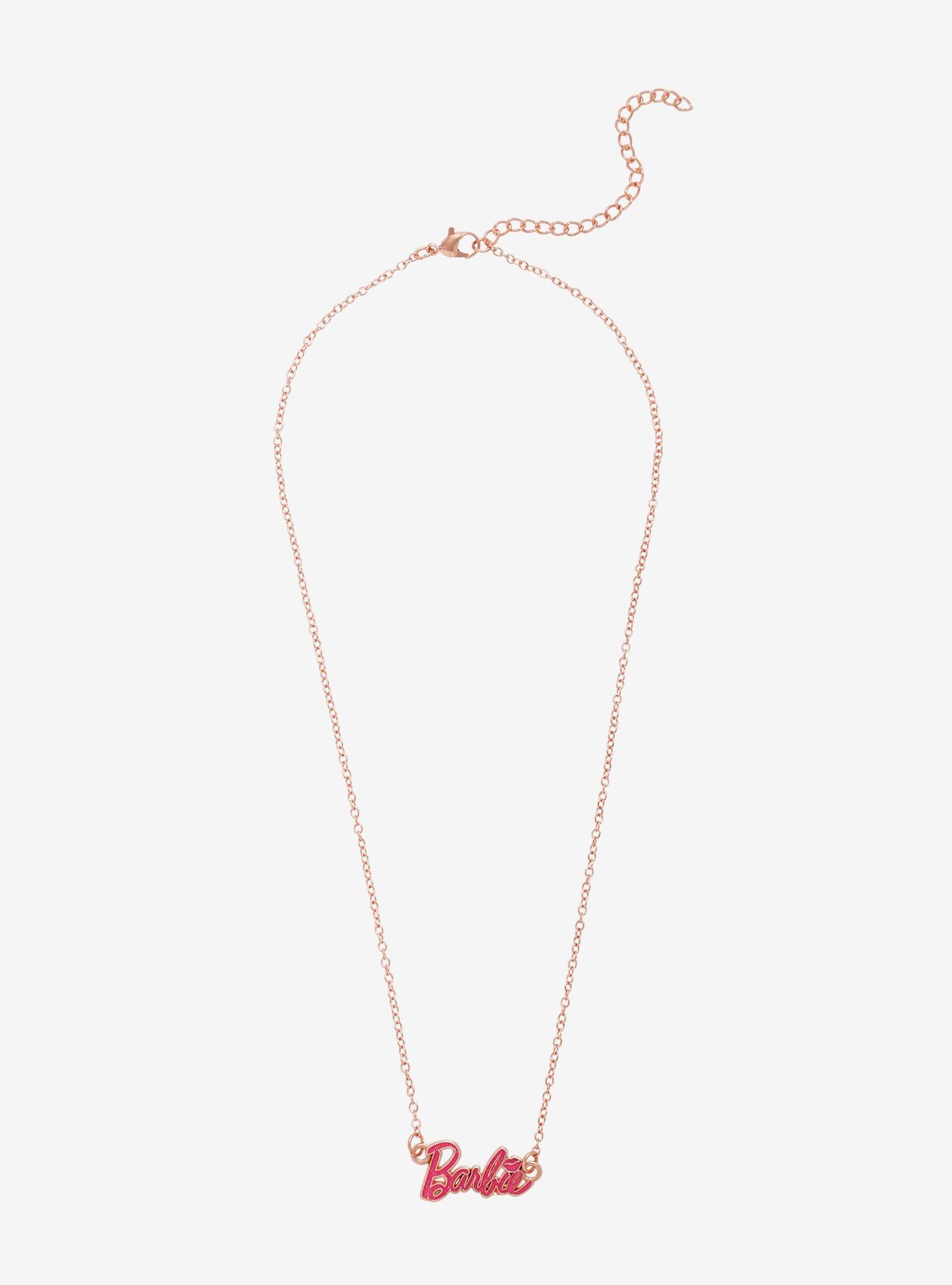 Barbie™ 16'' Nameplate Necklace - Pink