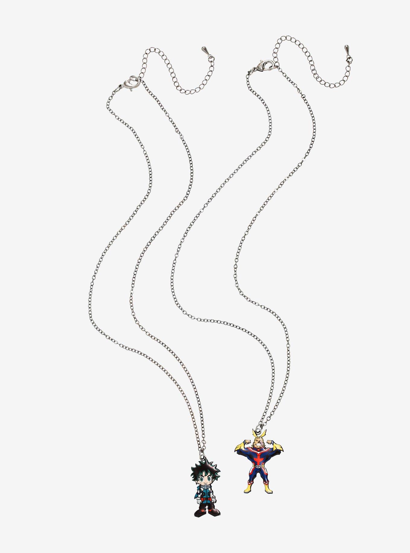 My Hero Academia All Might & Deku Best Friend Necklace Set, , alternate