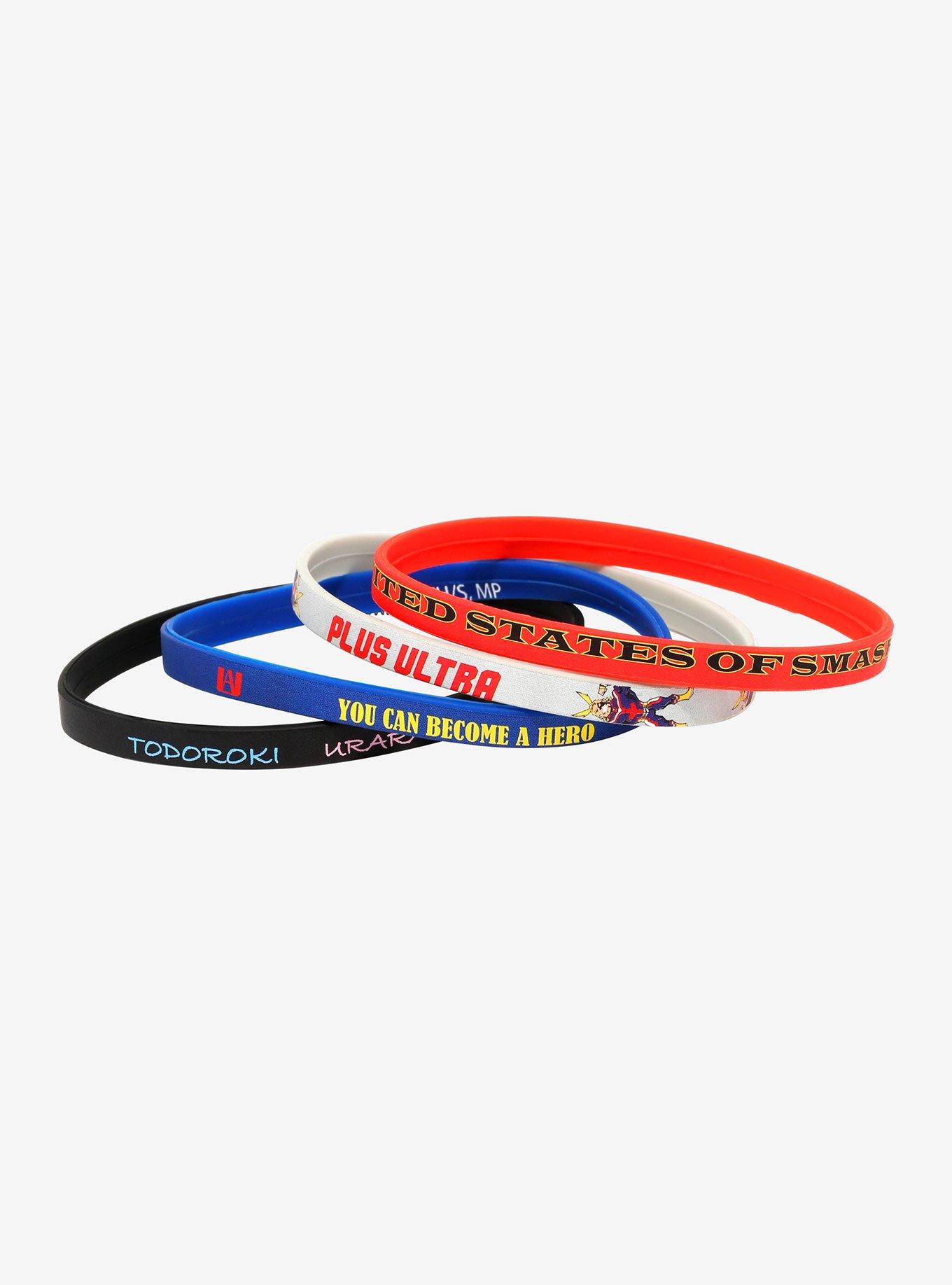 My Hero Academia All Might Rubber Bracelet Set, , alternate