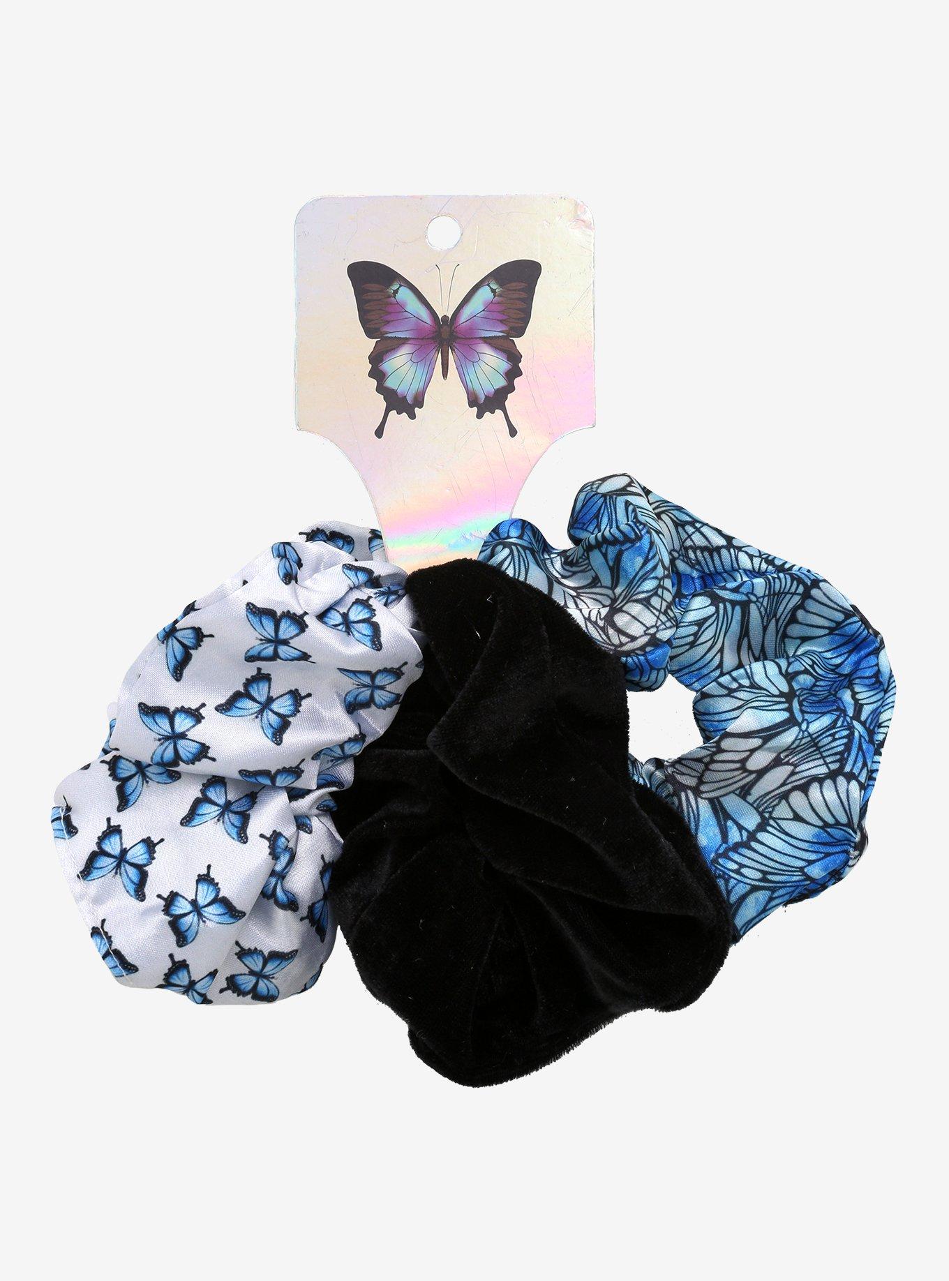 Blue Butterfly Scrunchie Set, , alternate