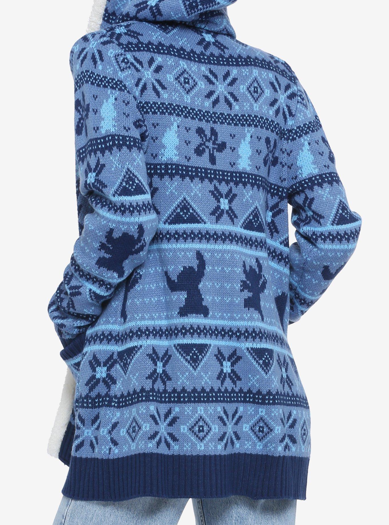 Disney Lilo & Stitch Fair Isle Sherpa Open Cardigan, MULTI, alternate