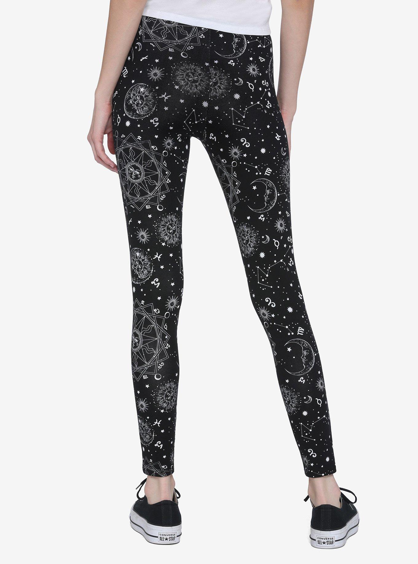 Black & White Celestial Leggings, CELESTIAL, alternate