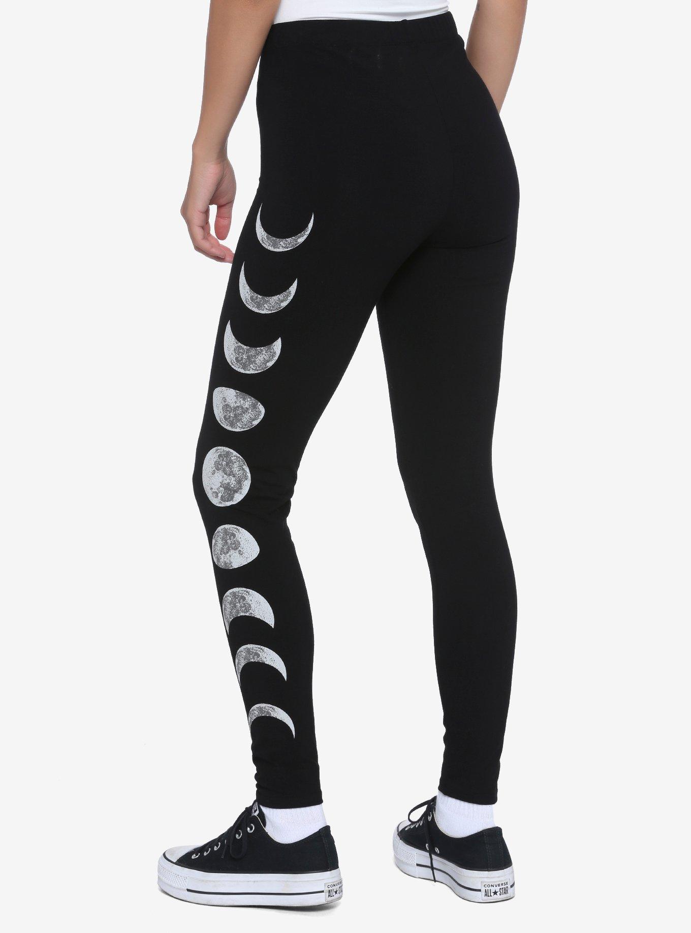 Moon Phase Leggings, BLACK, alternate