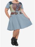 Her Universe Star Wars The Mandalorian Bounty Hunter Skater Dress Plus Size, MULTI, alternate