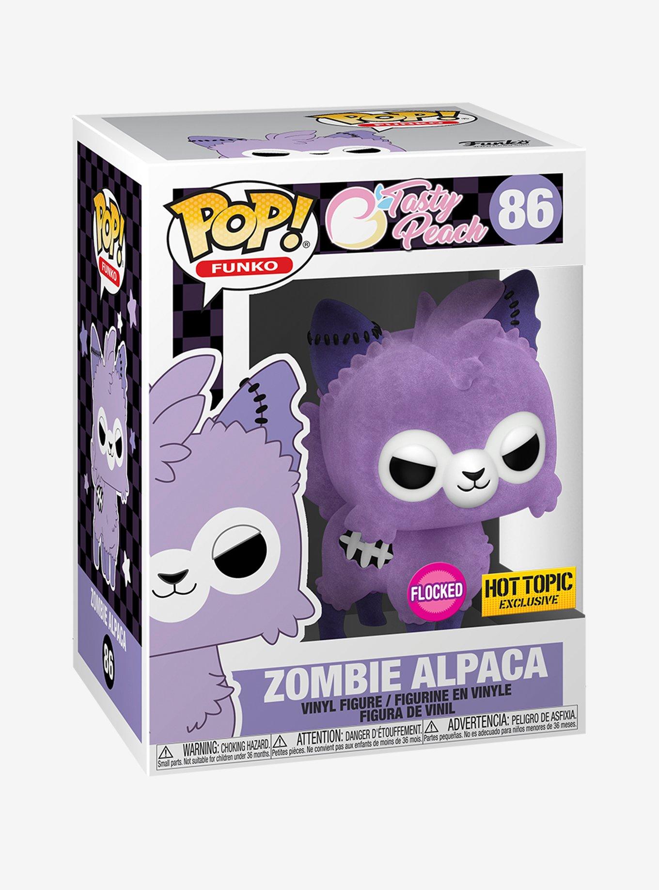 Funko Tasty Peach Pop! Zombie Alpaca (Flocked) Vinyl Figure Hot Topic Exclusive, , alternate