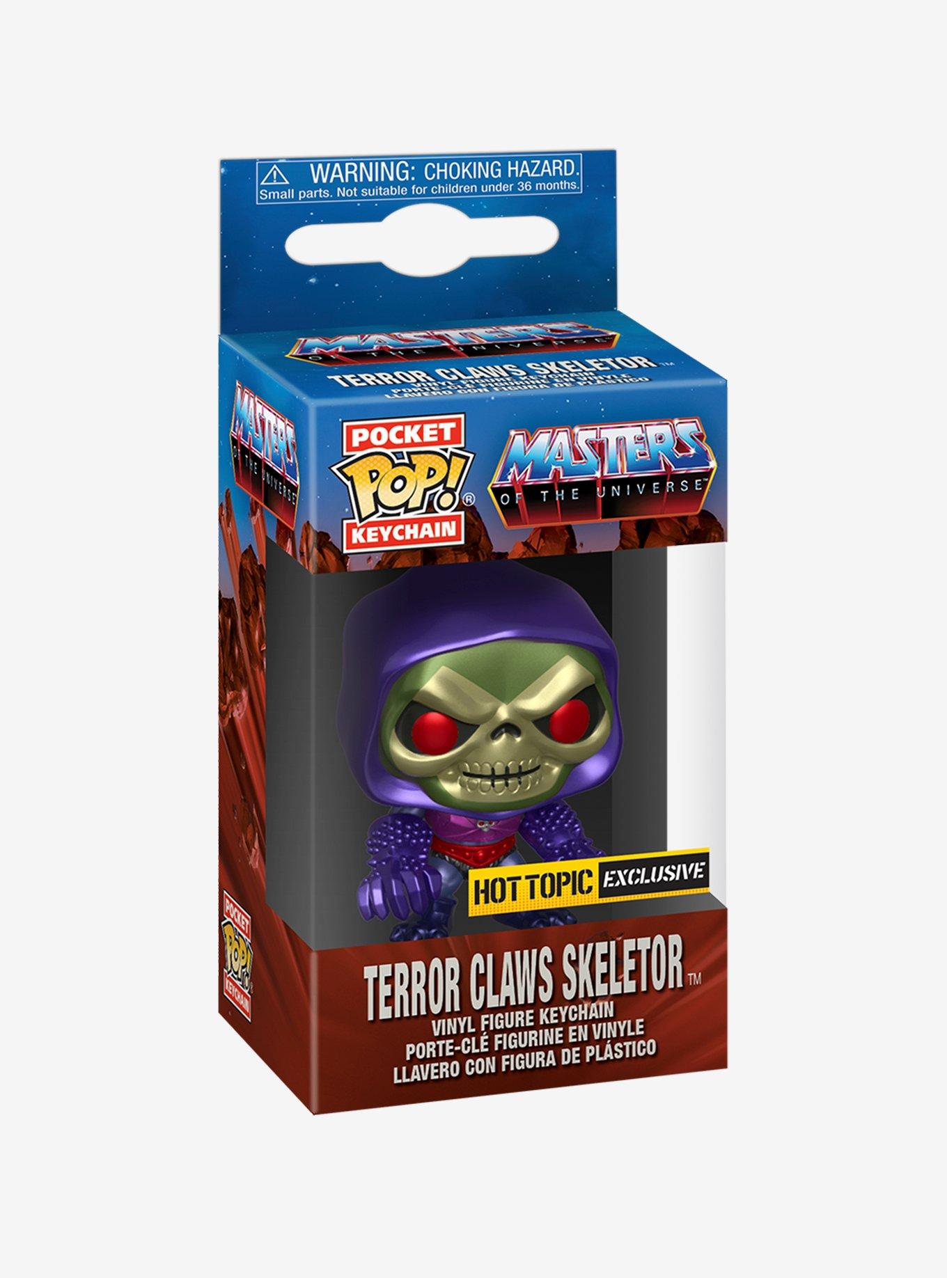 Funko Masters Of The Universe Pocket Pop! Metallic Terror Claws Skeletor Vinyl Key Chain Hot Topic Exclusive, , alternate