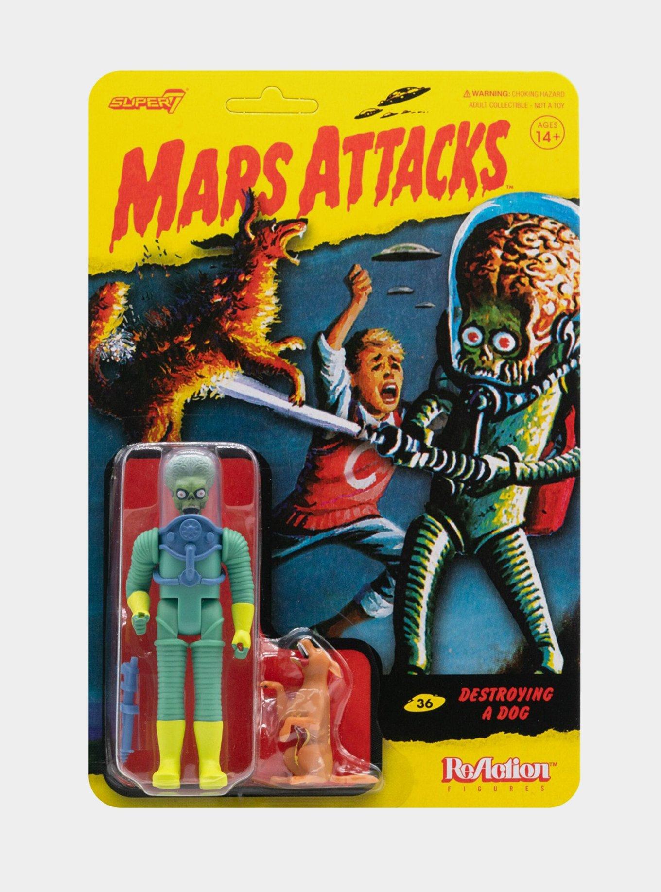 Super7 ReAction Mars Attacks! Destroying A Dog Collectible Action Figure, , alternate
