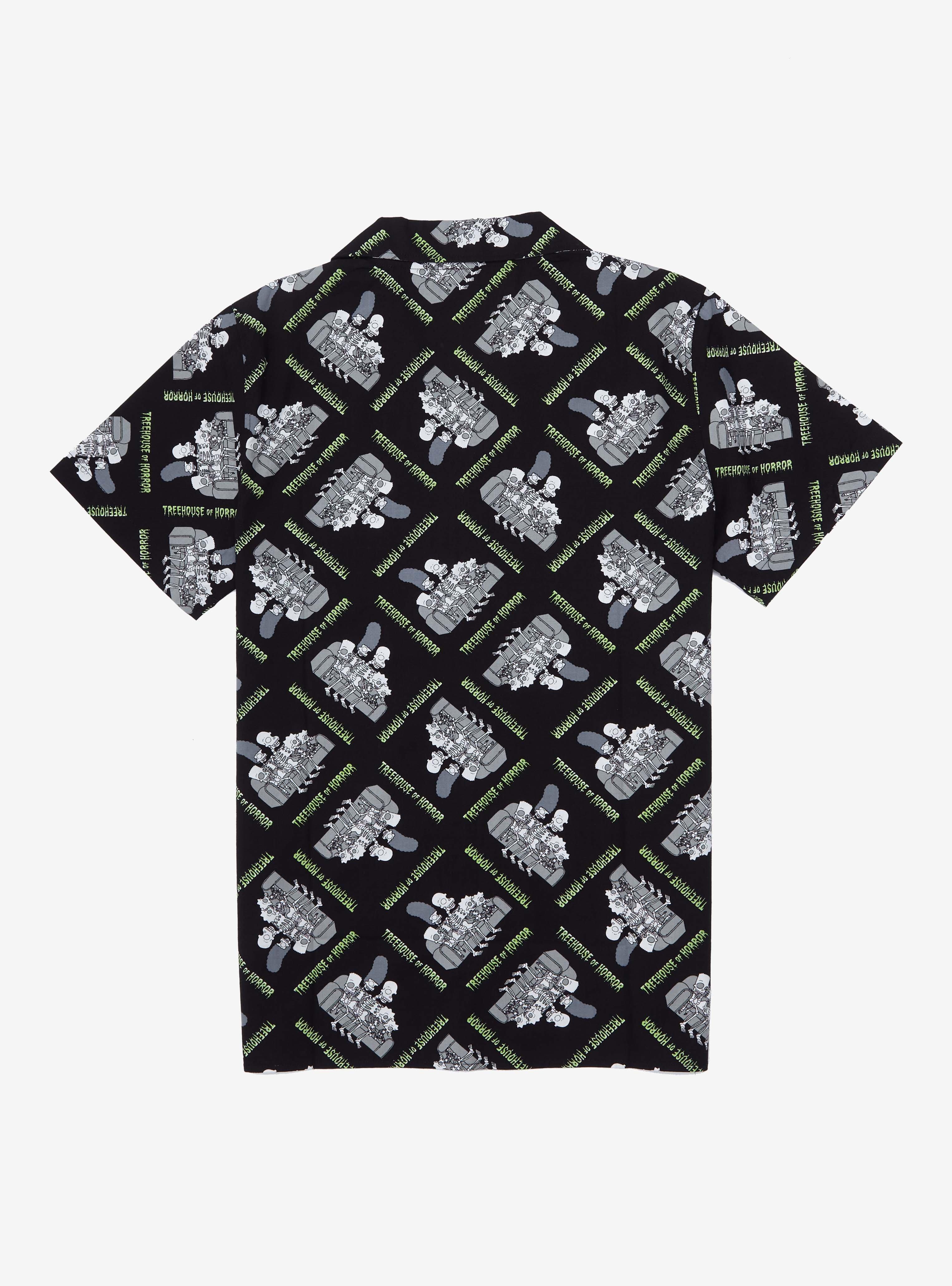 The Simpsons Treehouse of Horror Woven Button-Up - BoxLunch Exclusive, BLACK, alternate