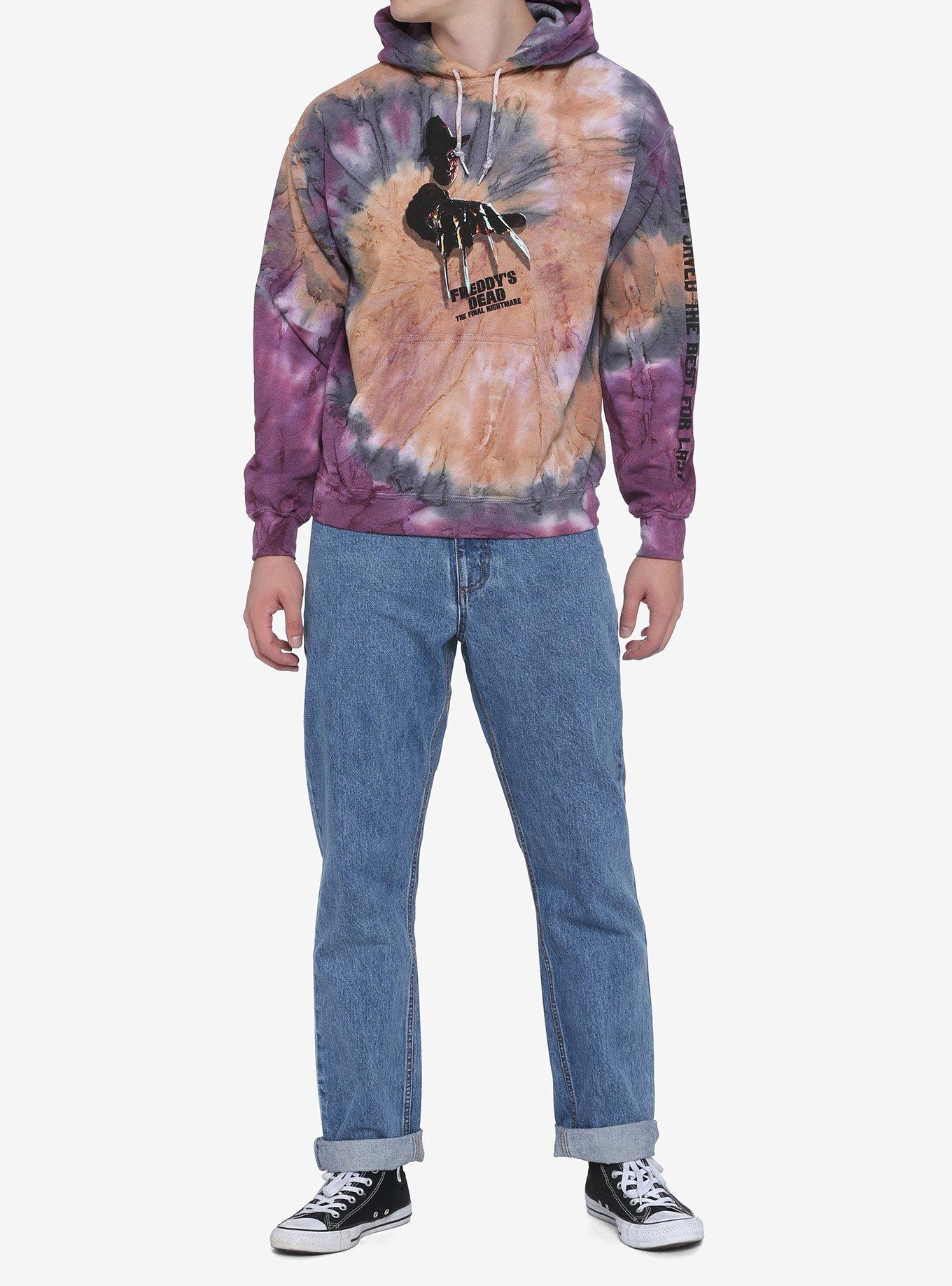 Freddy's Dead: The Final Nightmare Colorful Tie-Dye Hoodie, MULTI, alternate