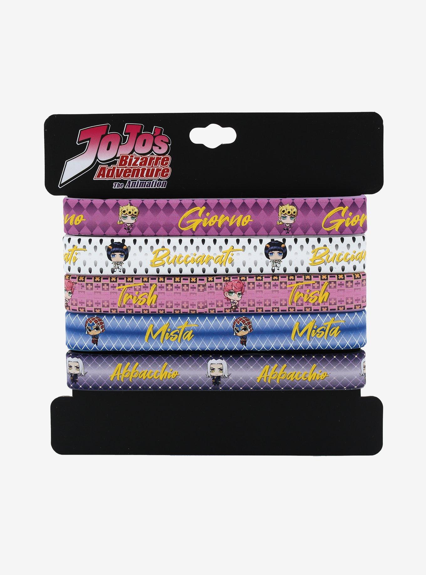 JoJo's Bizarre Adventure Chibi Rubber Bracelet Set, , alternate