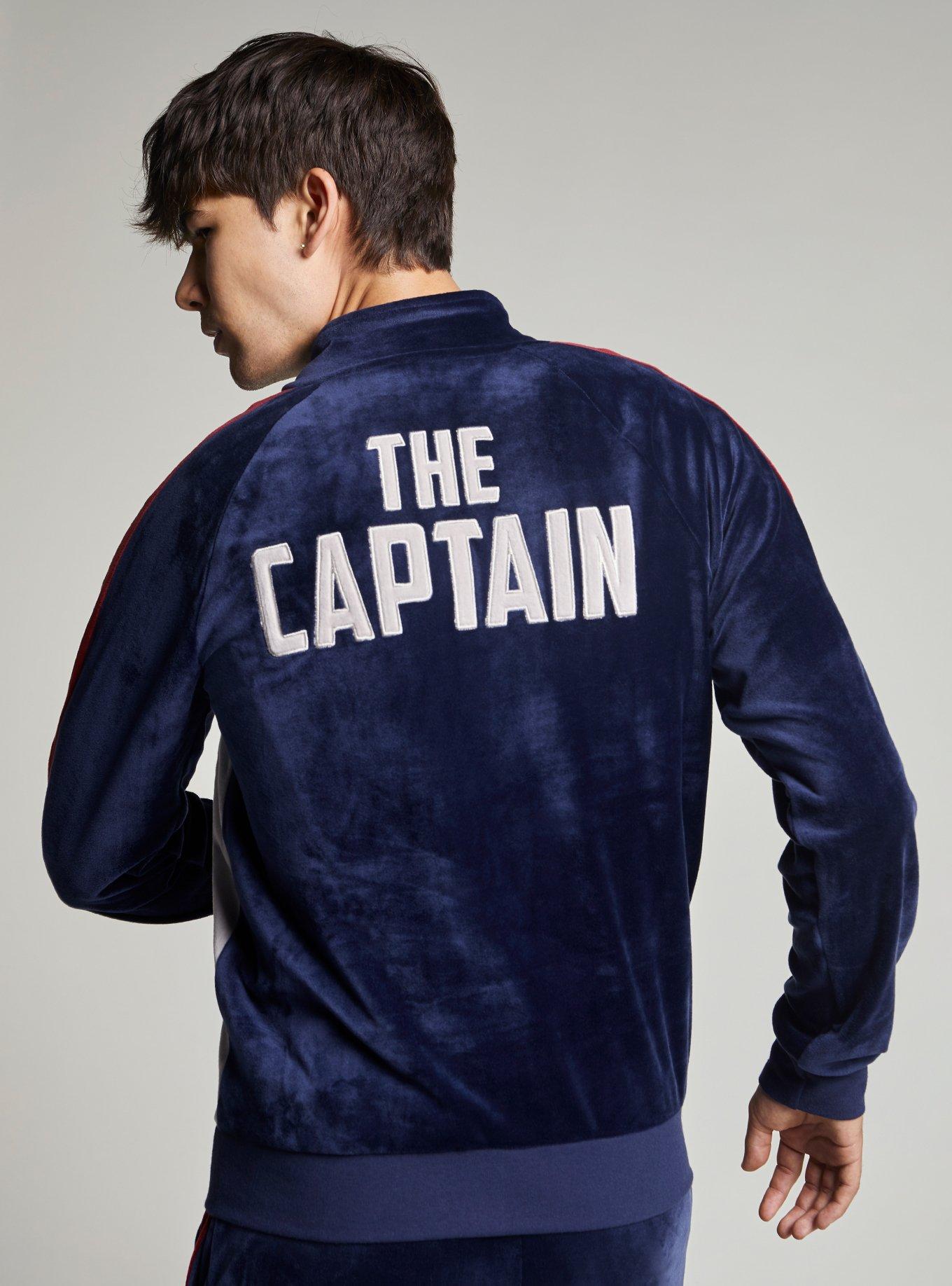 Our Universe Marvel Captain America Velour Track Jacket, MULTI, alternate