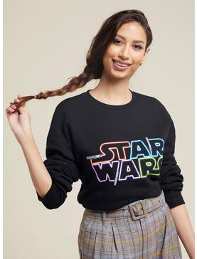 Our Universe Star Wars Lightsaber Logo Glow-In-The-Dark Sweatshirt, , hi-res
