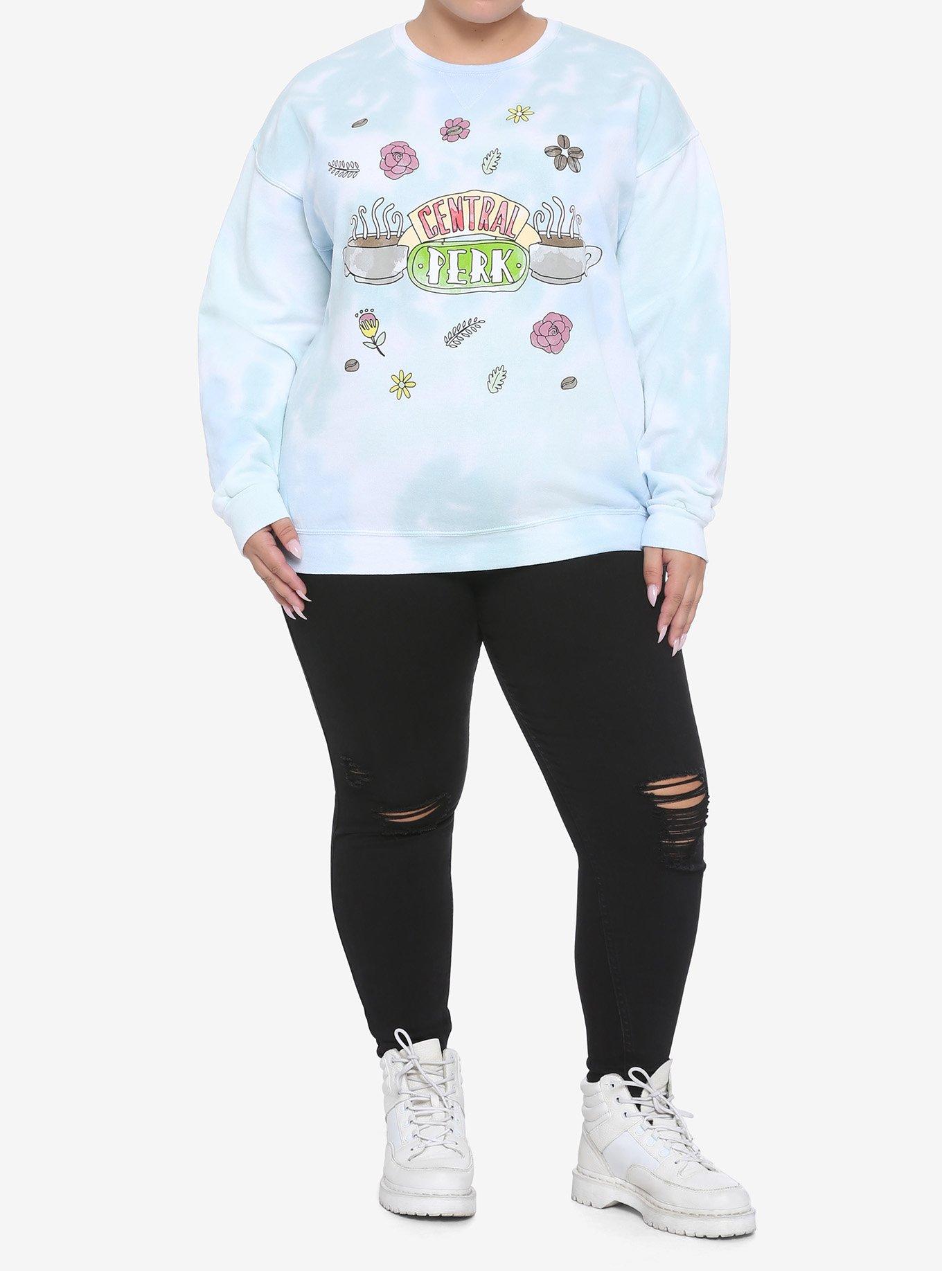 Friends Central Perk Flowers Tie-Dye Girls Sweatshirt Plus Size, MULTI, alternate