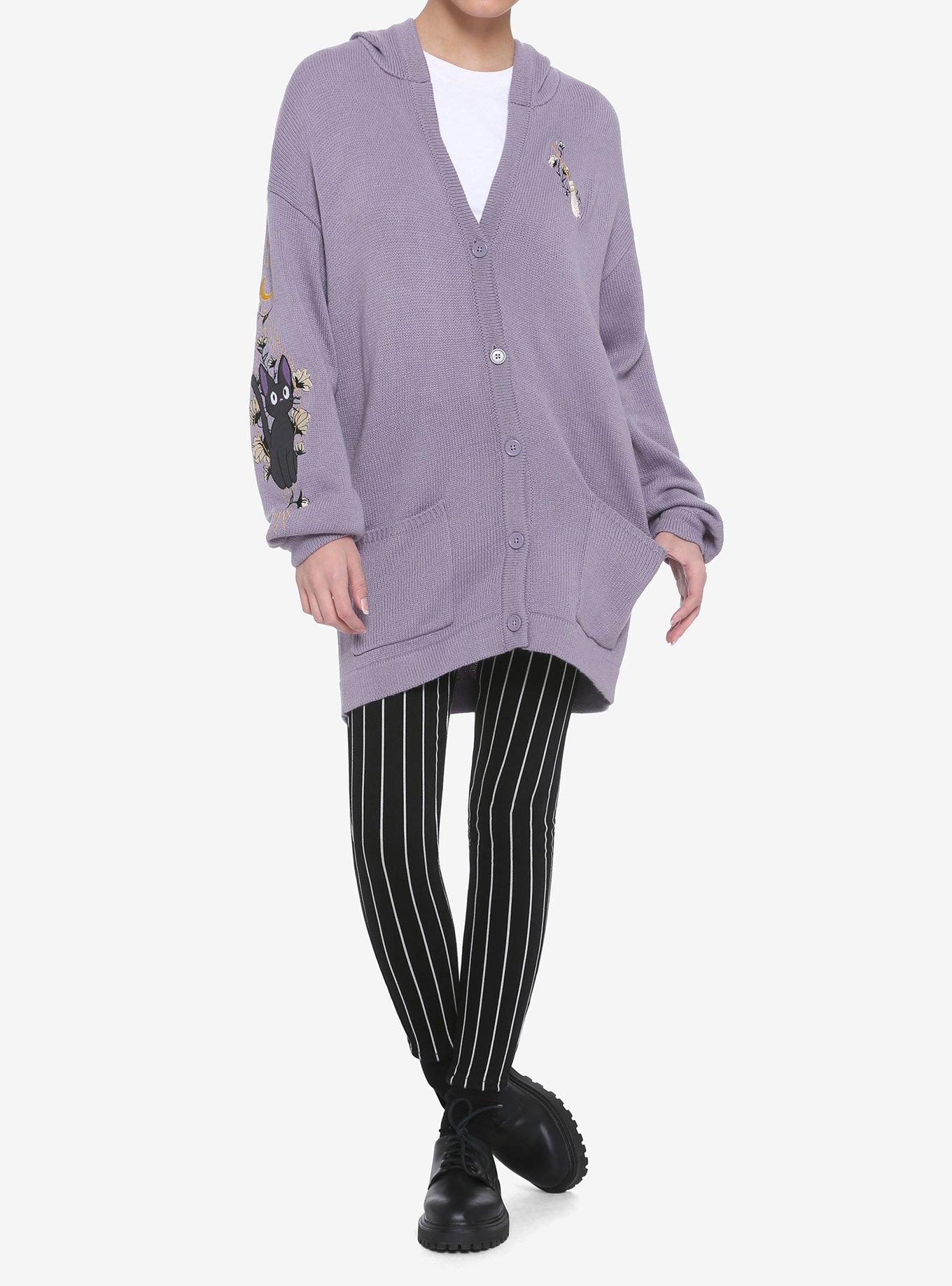 Her Universe Kiki's Delivery Service Jiji Hooded Cardigan, MULTI, alternate