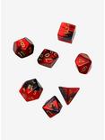Chessex Black Red & Gold Polyhedral Dice Set, , alternate