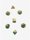 Chessex Gold & Green With White Polyhedral Dice Set, , alternate