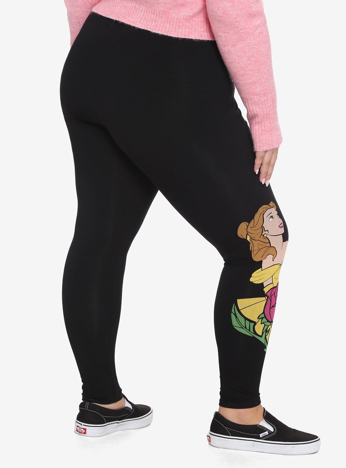 Disney Beauty And The Beast Rose Leggings Plus Size, MULTI, alternate