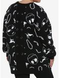 The Nightmare Before Christmas Back Lacing Girls Open Cardigan Plus Size, WHITE, alternate