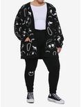 The Nightmare Before Christmas Back Lacing Girls Open Cardigan Plus Size, WHITE, alternate